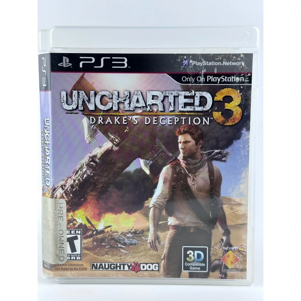 Uncharted 3‎ Drake's Deception PS3 Playstation 3 Action Adventure Game w/ Manuel